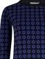 Longsleeve Josie Retro Floral Black Blue detail
