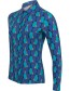 Blouse Wabi Geo Blue detail