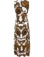 Mouwloze Lange Jurk Tice Olive detail
