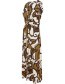 Mouwloze Lange Jurk Tice Olive detail