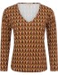 Longsleeve Cafe V Neck Brown