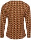 Longsleeve Cafe V Neck Brown detail