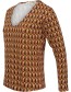 Longsleeve Cafe V Neck Brown detail