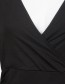 Longsleeve Surk Draped Crossover  Zwart detail