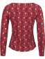 Longsleeve Wabio Boat Neck Red detail