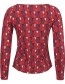 Longsleeve Wabio Boat Neck Red detail