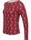 Longsleeve Wabio Boat Neck Red detail