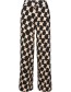 Pantalon Como Geo Soft Wide  Zwart