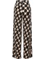 Pantalon Como Geo Soft Wide  Zwart detail