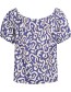 Top Tibu Puffed With Bardot Neckline Blue detail