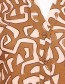 Mouwloze Top Tibu Geo Khaki detail