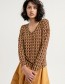 Longsleeve Cafe V Neck Brown