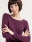 Longsleeve Bo Boat Neck Purple