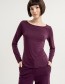 Longsleeve Bo Boat Neck Purple