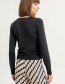 Longsleeve Surk Draped Crossover  Zwart