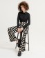 Pantalon Como Geo Soft Wide  Zwart
