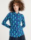 Blouse Wabi Geo Blue