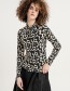 Blouse Wall Print Zwart