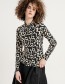 Blouse Wall Print Zwart