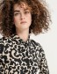 Blouse Wall Print Zwart