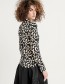 Blouse Wall Print Zwart