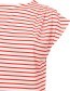 T&#8209;shirt Caen Stripe Coral Off White detail