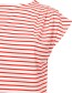 T&#8209;shirt Caen Stripe Coral Off White detail