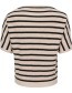Top  Bombay Stripe Sand Zwart detail