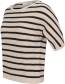 Top  Bombay Stripe Sand Zwart detail