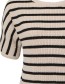 Top  Bombay Stripe Sand Zwart detail