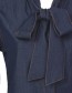 Blouse Kentucky With Bow Indigo Blue detail