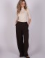chocolade bruine pantalon van Tencel 