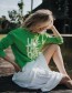 groene capri sweater van The Clothed