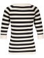 Top Driekwart Mouw Moscow Stripe Sand Zwart detail