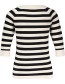Top Driekwart Mouw Moscow Stripe Sand Zwart detail