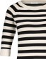Top Driekwart Mouw Moscow Stripe Sand Zwart detail