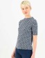 Top Tiny Sixties Vintage Blue Flower