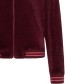 Jas Basseball Nicki Rits Velour Wine detail
