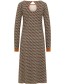 Jurk Im Retro Look Tulip Brown detail