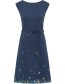 Jurk Waisted LeafDeep Navy