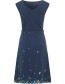 Jurk Waisted LeafDeep Navy detail