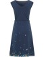Jurk Waisted LeafDeep Navy detail