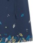 Jurk Waisted LeafDeep Navy detail
