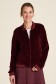 Jas Basseball Nicki Rits Velour Wine