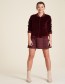 Jas Basseball Nicki Rits Velour Wine