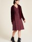 Jurk V-Hals Petals Red