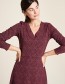 Jurk V-Hals Petals Red
