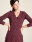 Jurk V-Hals Petals Red