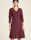 Jurk V-Hals Petals Red