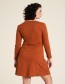 Jurk Waist Optik Caramel